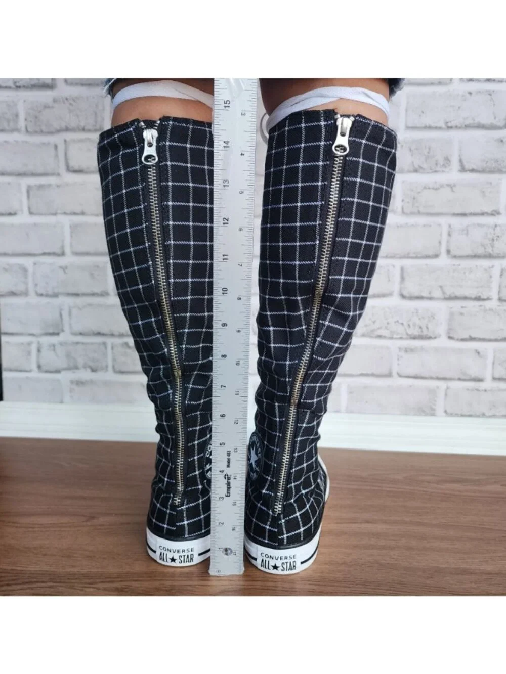 Converse Chuck Taylor All Star XXHi Plaid 8.5 Womens Boots Sneaker Black A13019C